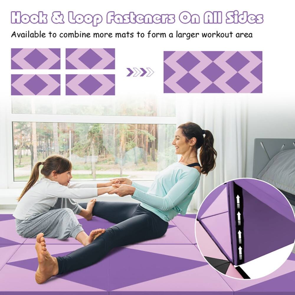 Hook & Loop Fasteners On All Sides  
Available to combine more mats to form a larger workout area