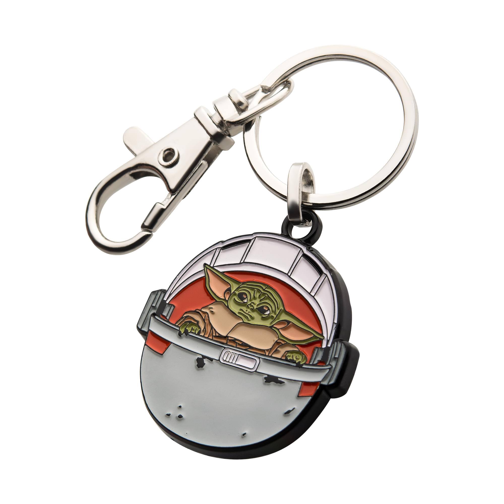 Alt View 1. Star Wars - Star Wars The Mandalorian The Child In Carriage Enamel Keychain - Green.
