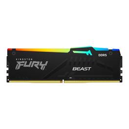 Kingston - KF556C36BBEA-16 Fury Beast RGB 16GB 5600MT/s DDR5 CL36 Desktop Memory Single Module Infrared Sync AMD Expo