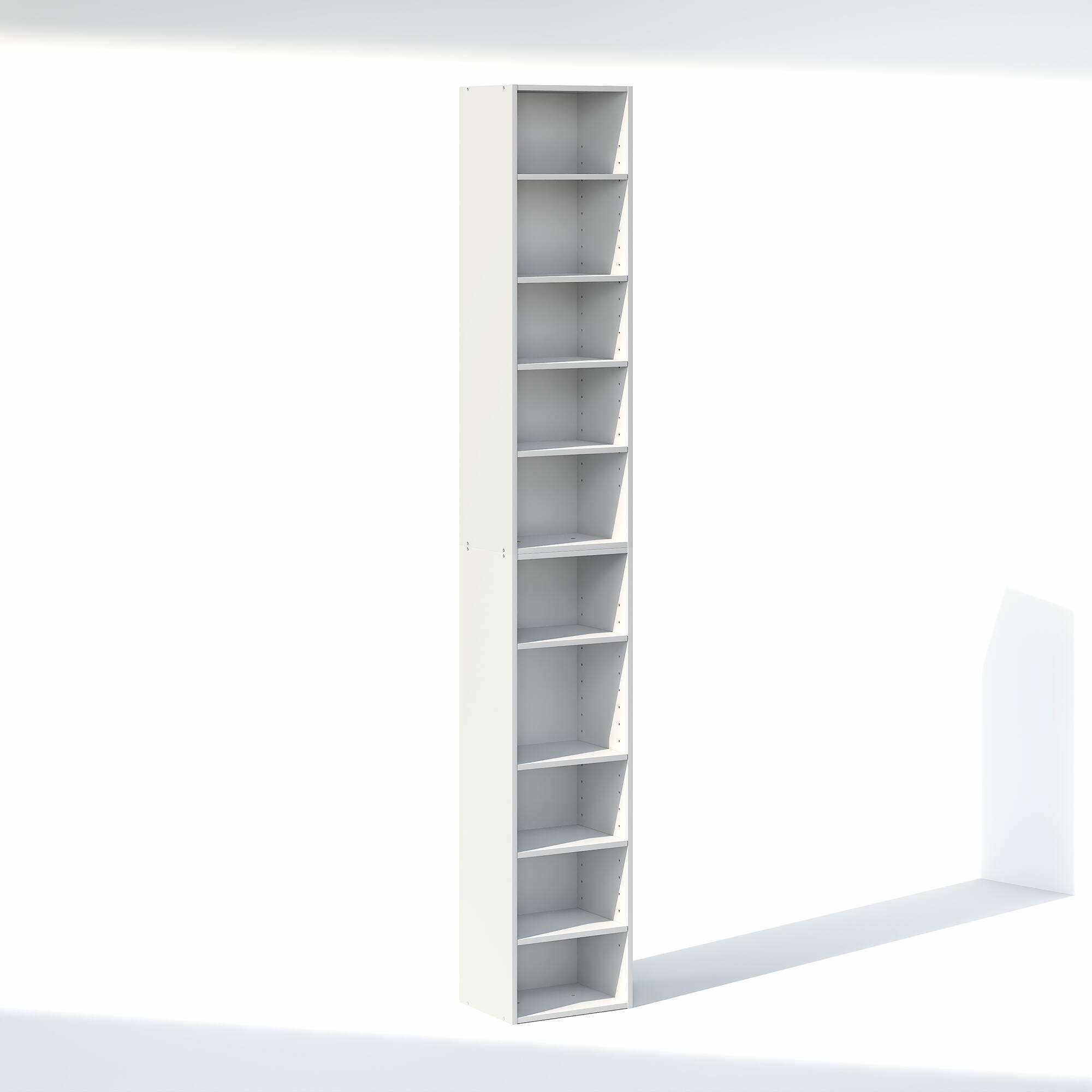 Alt View 5. Furinno - PASIR 10-Tier Closet Organizers and Storage, Adjustable Storage Organizer, Closet Storage, 12-In, for Closet, Bedroom - White.