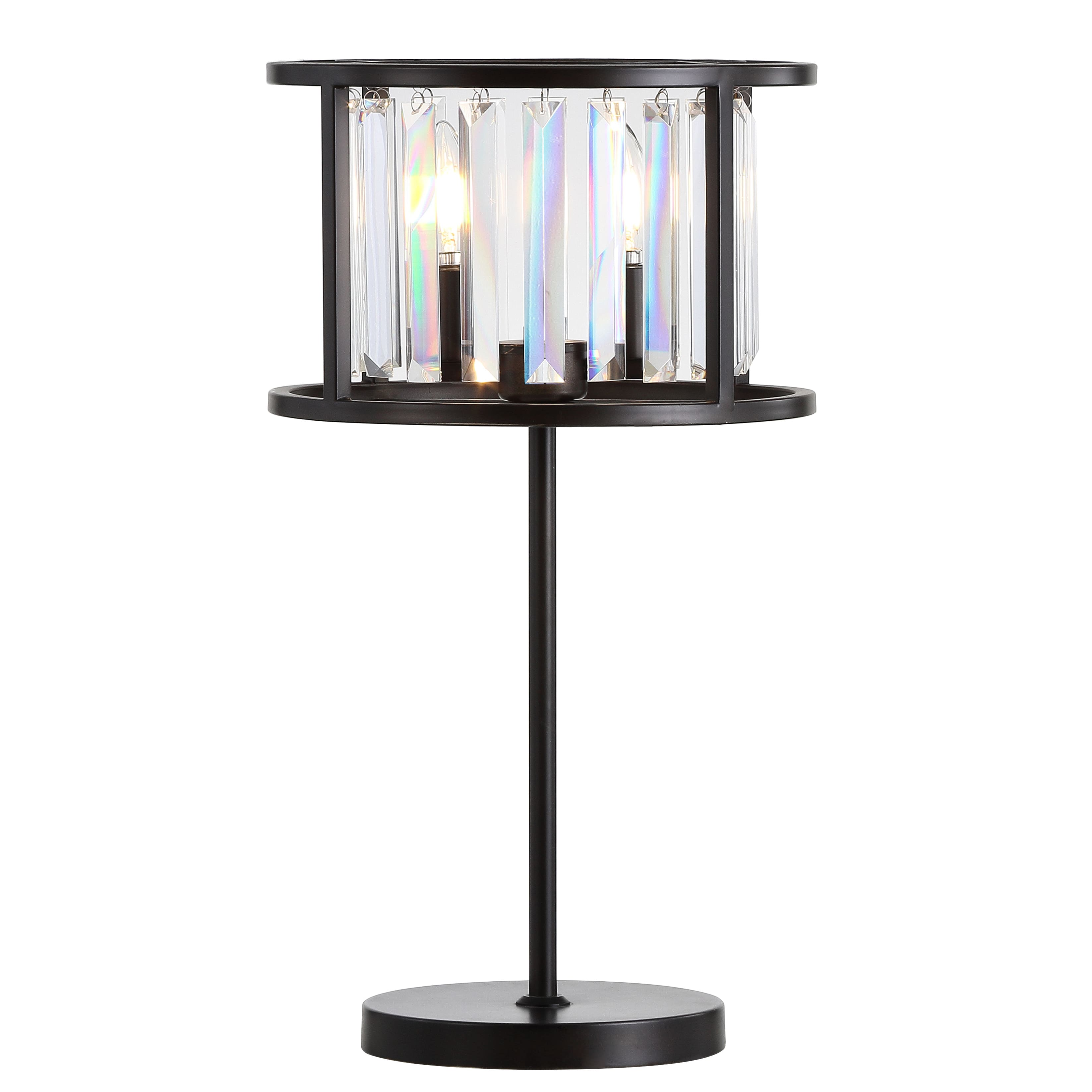 Photos - Desk Lamp Buffet Jonathan Y - Bevin 21.5" Metal/Crystal LED Table Lamp, Oil Rubbed Bronze/Crystal - Oil-Rubbed Bronze JYL9053A