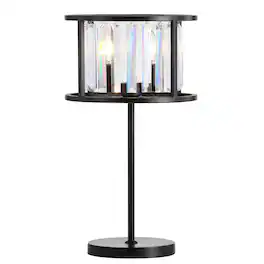 Jonathan Y - Bevin 21.5" Metal/Crystal LED Table Lamp, Oil Rubbed Bronze/Crystal - Oil-Rubbed Bronze