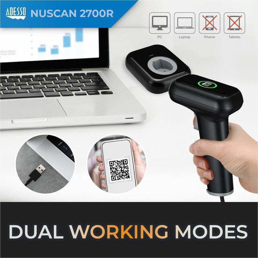 ADESSO NUSCAN 2700R

DUAL WORKING MODES

PC Laptop Phone Tablets