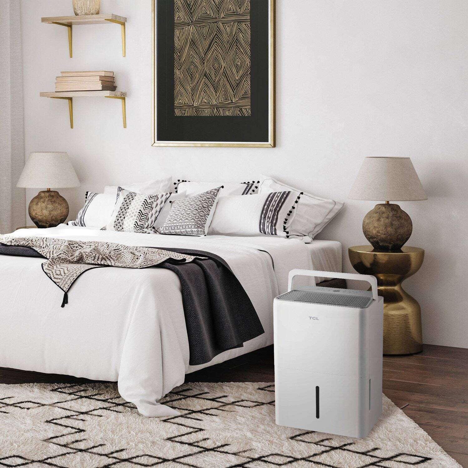 Alt View 13. TCL - TCL 50 Pint 4500 Sq. Ft. Portable Dehumidifier, ENERGY STAR® Certified, Quiet Operation, Bucket or Continuous Drain - White.