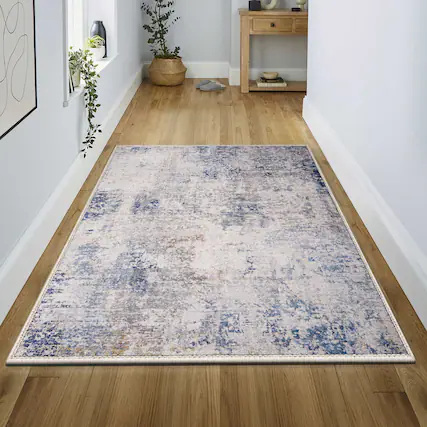 Front. Sorbus - Sorbus 3x5 Area Rug for Entryway, Machine Washable, Non-Slip, Vintage Rug - Low Pile Non-Shedding Indoor Rugs - Drift.