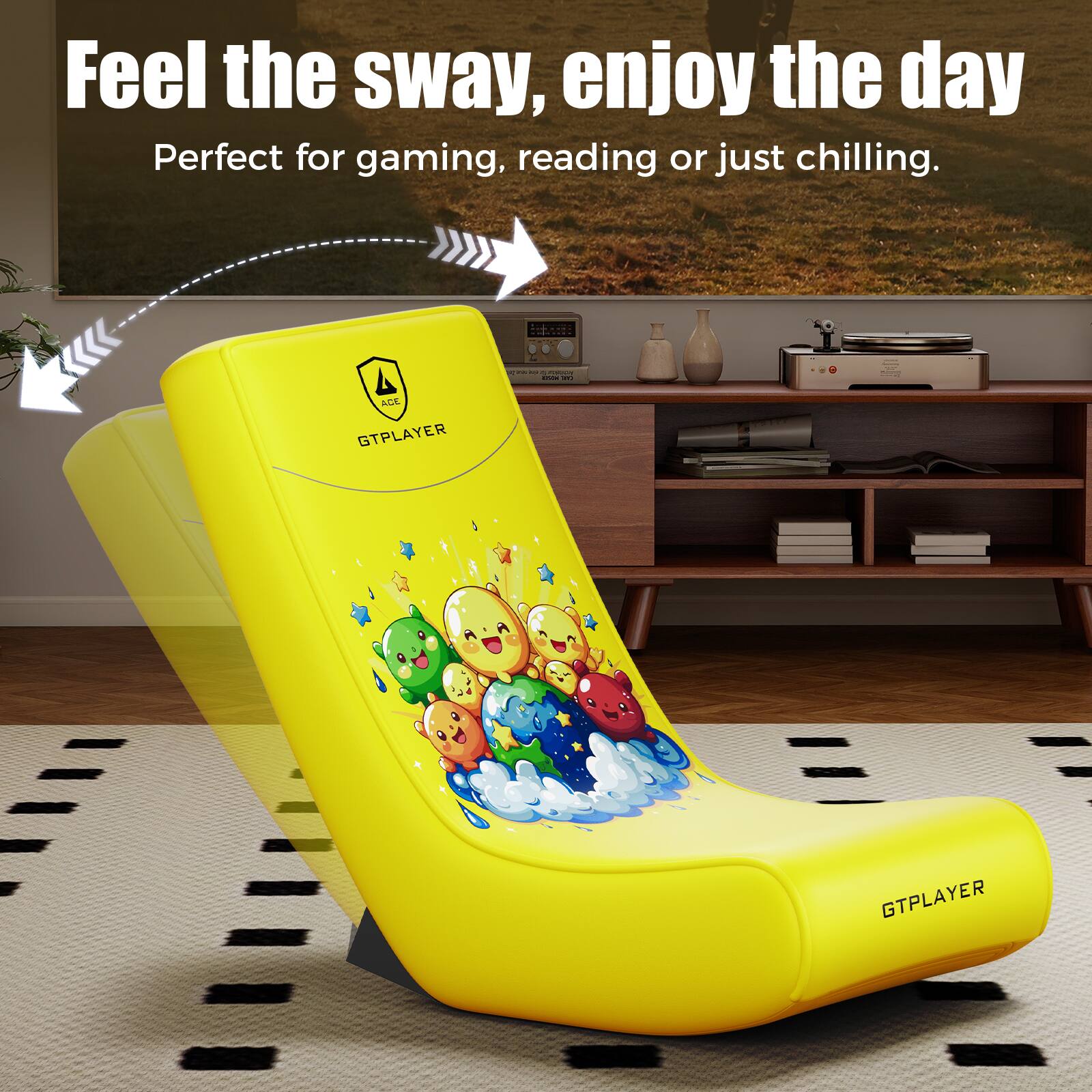Feel the sway, enjoy the day  
Perfect for gaming, reading or just chilling.  

ACE GTPLAYER  
GTPLAYER