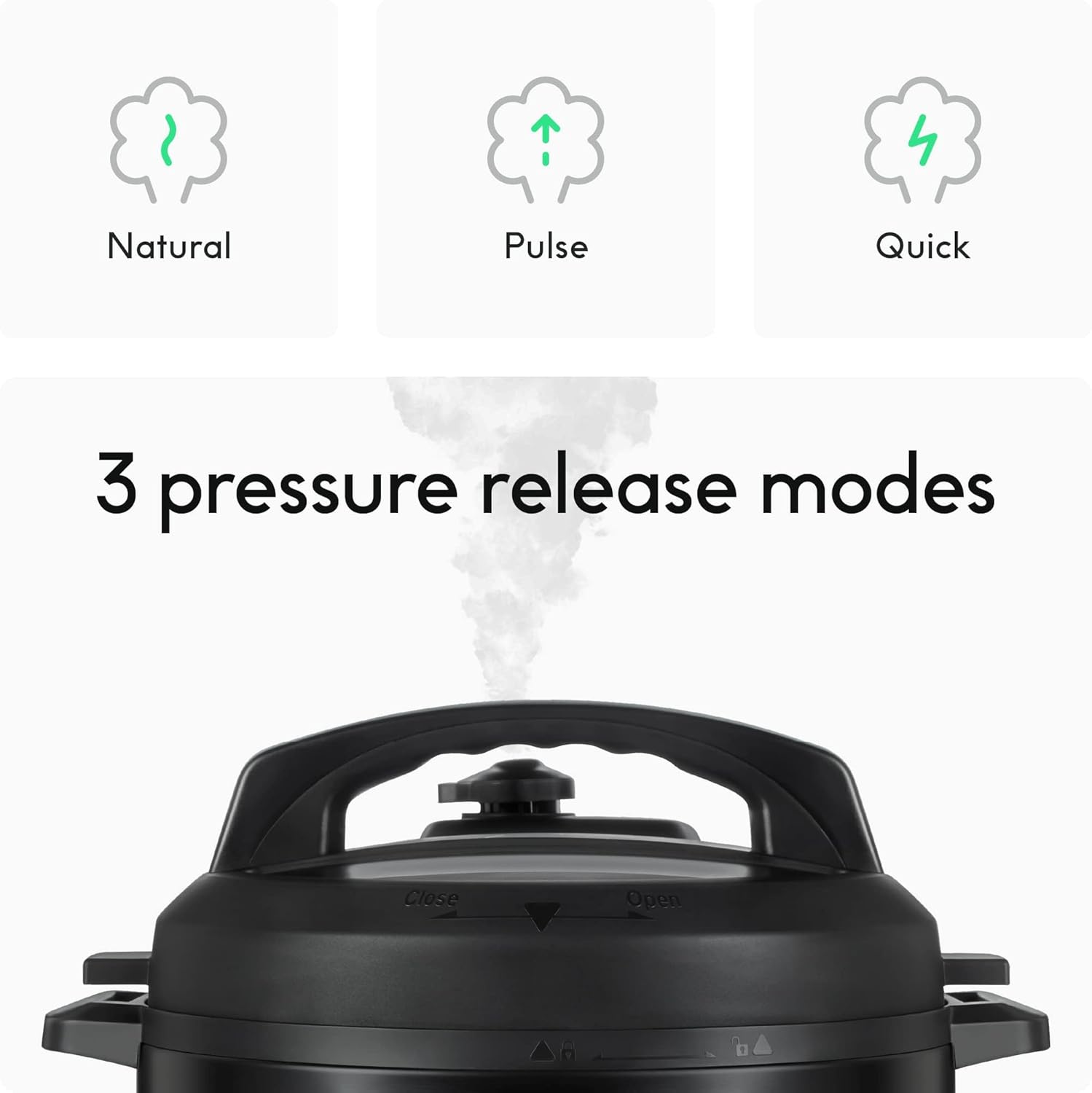 Natural Pulse Quick  
3 pressure release modes