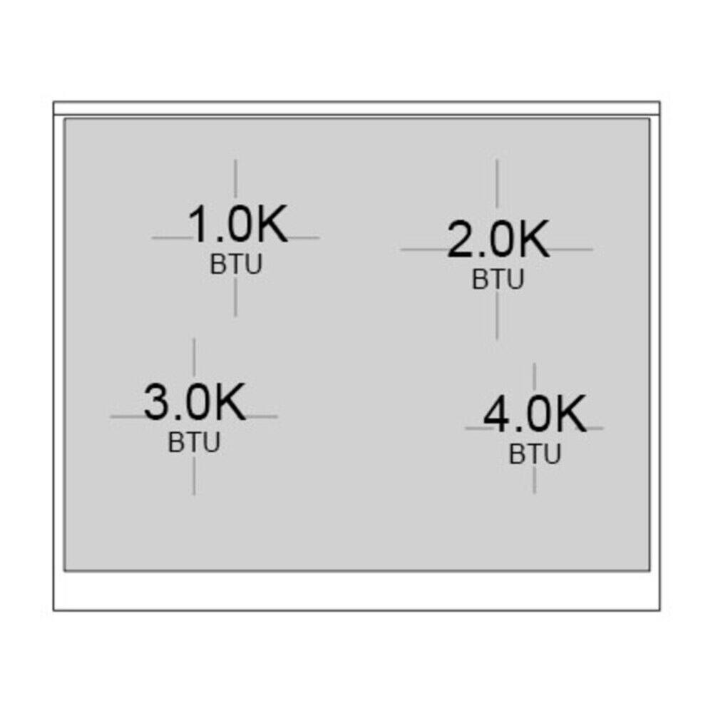 1.0K BTU  
2.0K BTU  
3.0K BTU  
4.0K BTU