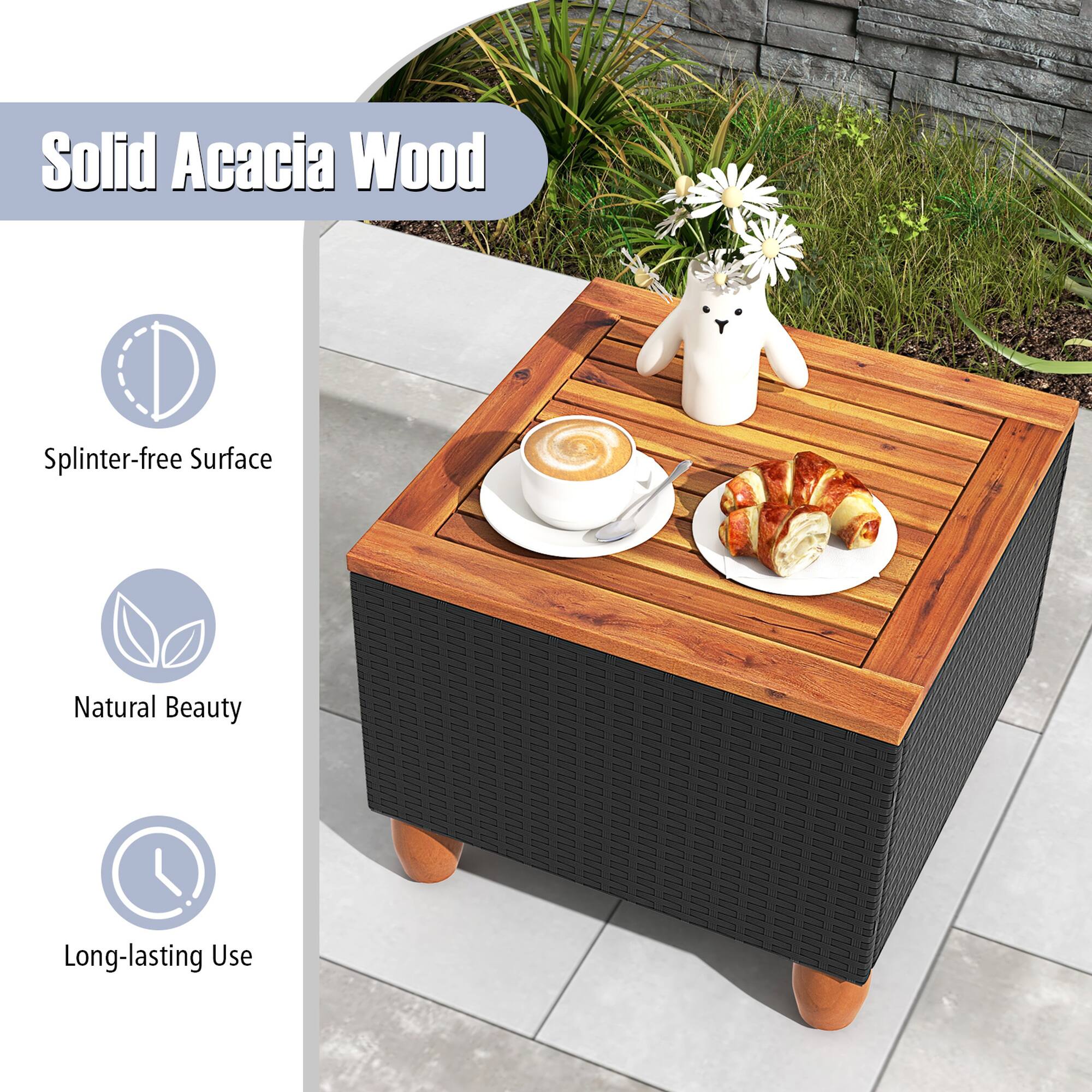 Solid Acacia Wood, Splinter-free Surface, Natural Beauty, Long-lasting Use