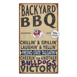 Jardine - Fresno State Bulldogs 11'' x 20'' Indoor/Outdoor BBQ Sign - Brown