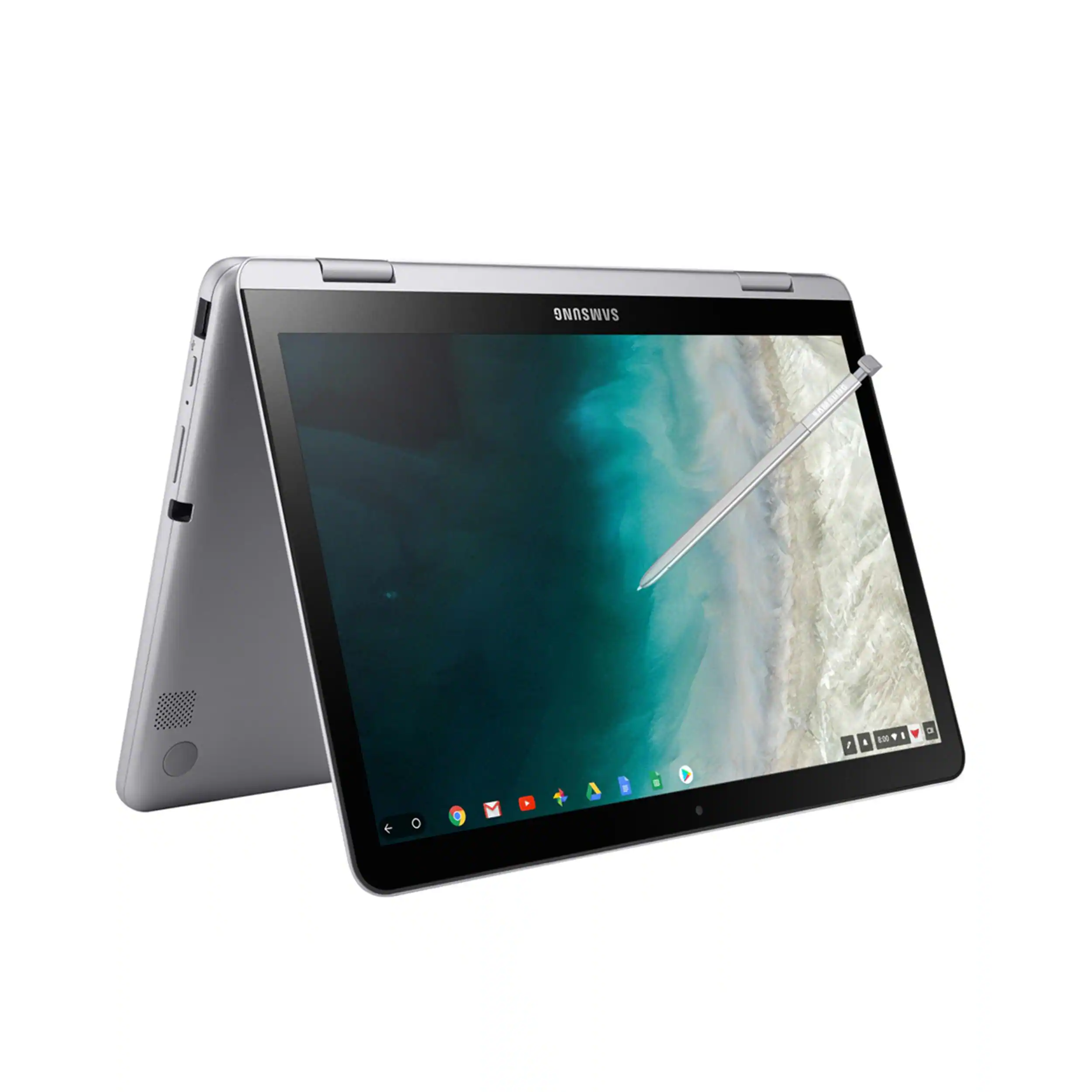 Samsung - 12.2" FHD 2-in-1 Touchscreen Chromebook Plus Laptop,Intel Dual-Core,4GB RAM,64GB eMMc,Pen and Mouse - Silver