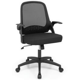Kadyn - Adjustable Mesh Office Chair Rolling Computer Desk Chair with Flip-up Armrest- Home Office Computer Desk Chair - Black