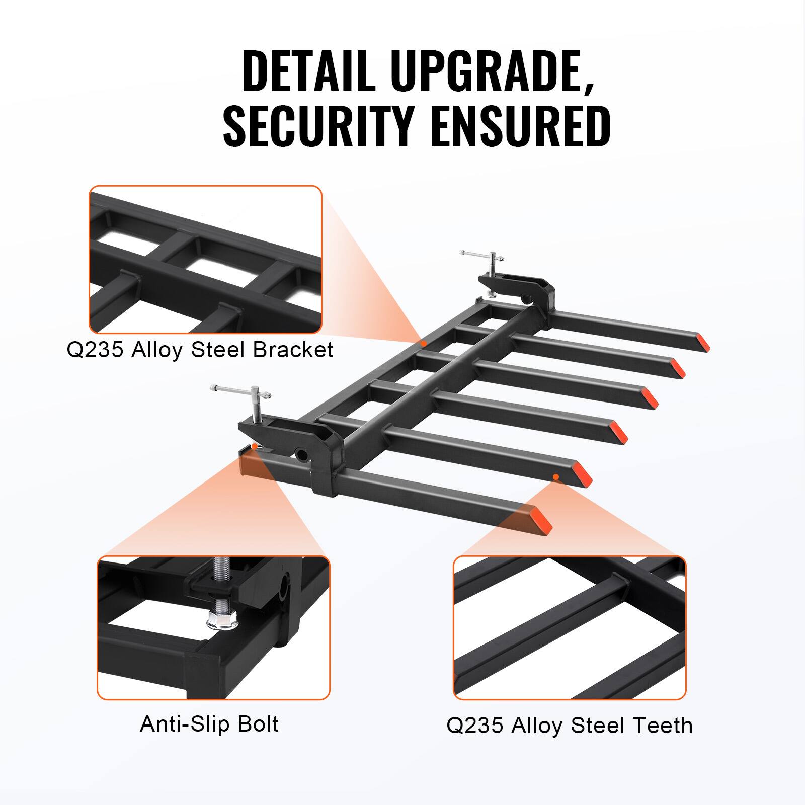 DETAIL UPGRADE, SECURITY ENSURED

- Q235 Alloy Steel Bracket
- Anti-Slip Bolt
- Q235 Alloy Steel Teeth