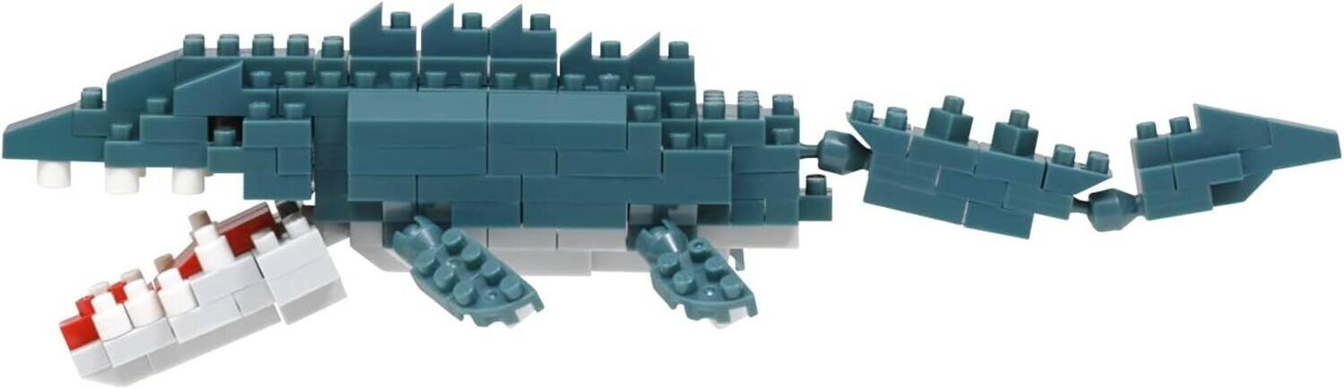 Alt View 1. PopMarket - Nanoblock - Dinosaurs - Collection Series - Mosasaurus Building Kit   - Collectibles - Multicolor.