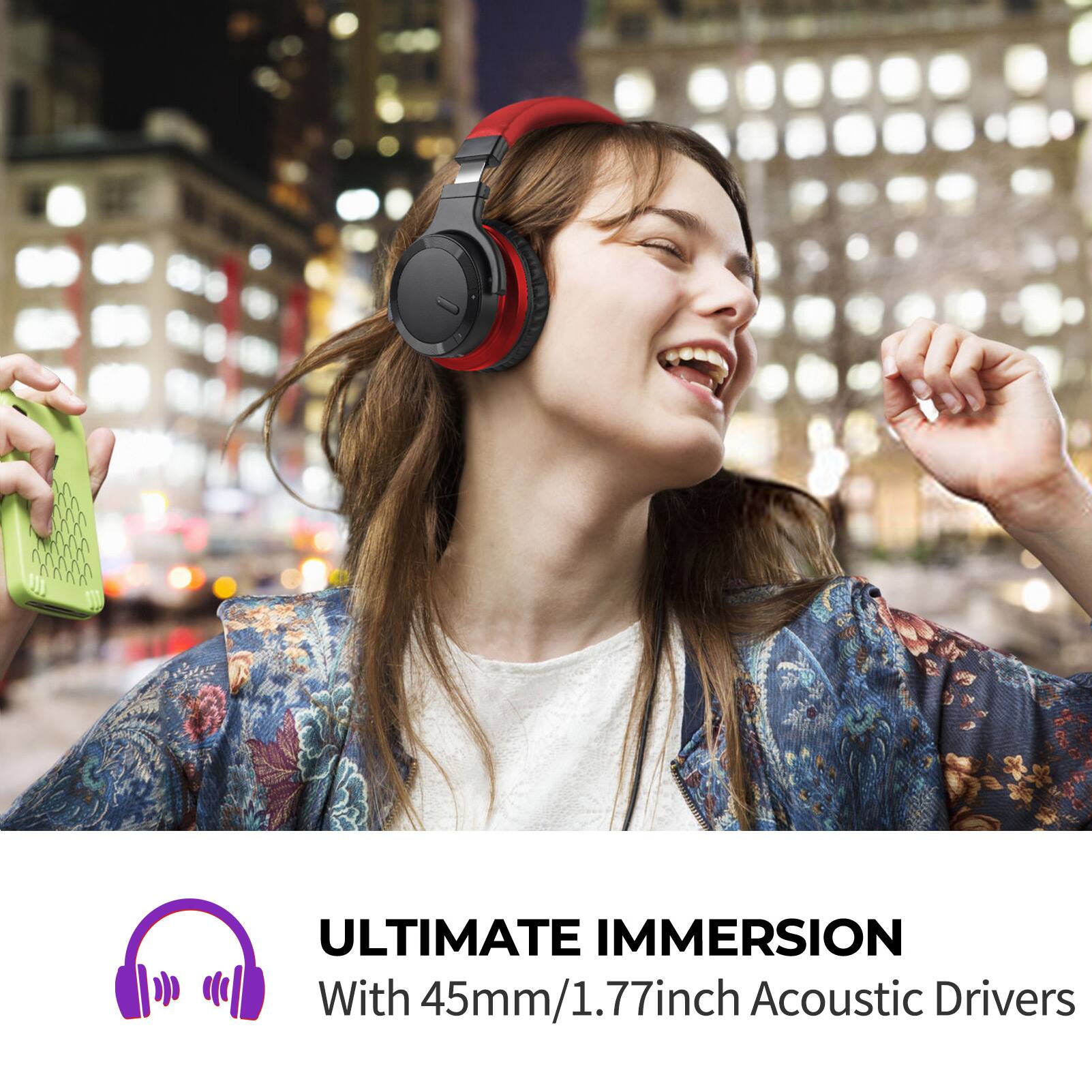 ULTIMATE IMMERSION  
With 45mm/1.77inch Acoustic Drivers