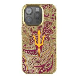 Keyscaper - NCAA - Arizona State Sun Devils Paisley Bling iPhone Case - 15 - Gold