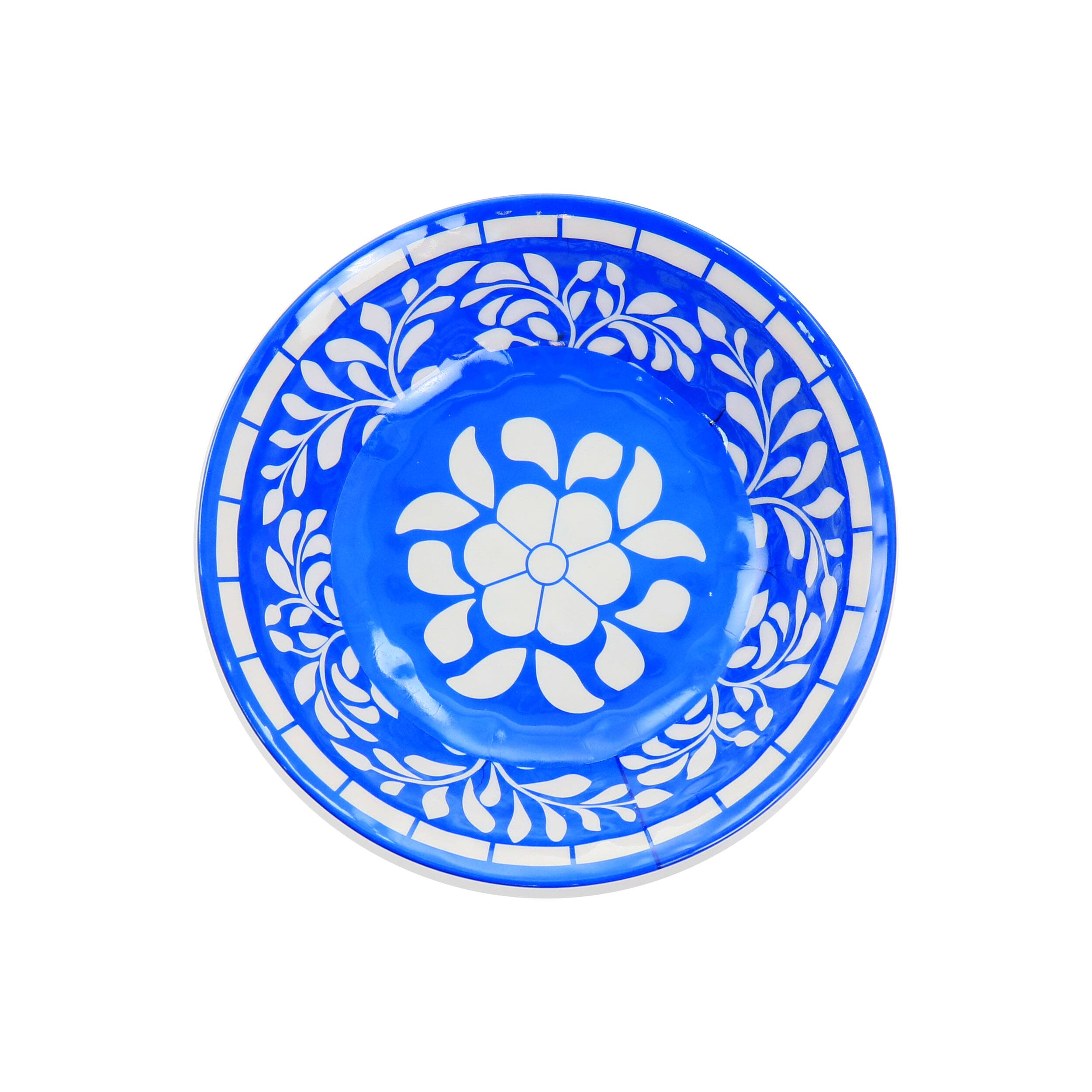 Alt View 4. Elama - Elama Nelly 12 Piece Melamine Dinnerware Set in Blue - Blue.