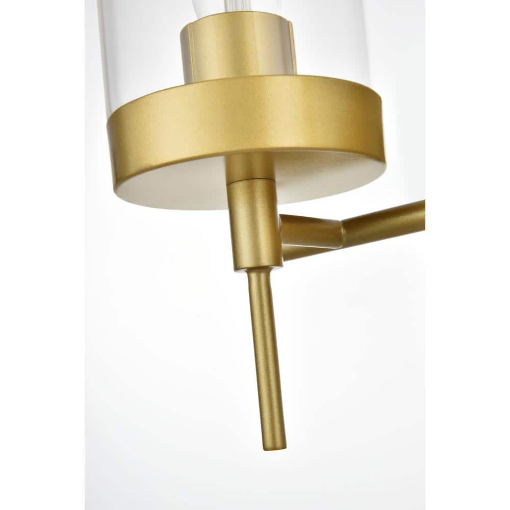 Living District - Benny 4 light Bath Sconce - Brass And Clear price history on PriceWatchPro