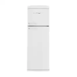 Unique Appliances - 24 in. Wide Classic Retro 11 cu.ft. Top Freezer Refrigerator - Marshmallow White