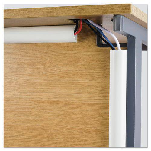 Back. D-Line - D-Line US/5FT3015W 60 in. x 1.25 in. x 0.5 in. Decorative Mini Cord Cover - White - White.