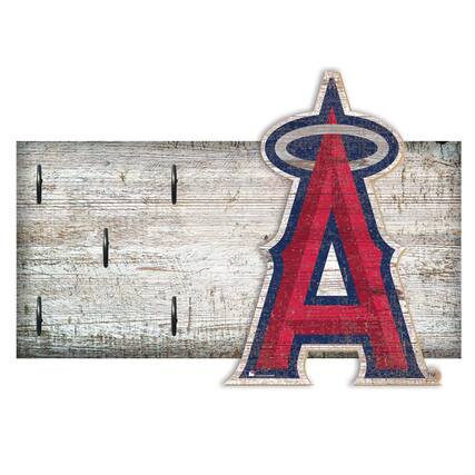 Front. Fan Creations - Los Angeles Angels 6" x 12" Mounted Key Holder - Multicolor.