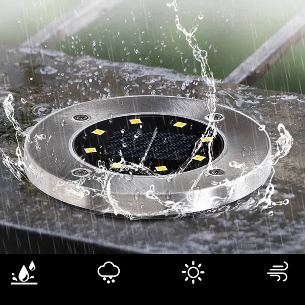 Alt View 2. COWIN - Solar Ground Lights 8 Pack Solar Garden Lights Outdoor Landscape Lights for Pathway Yard Lawn.