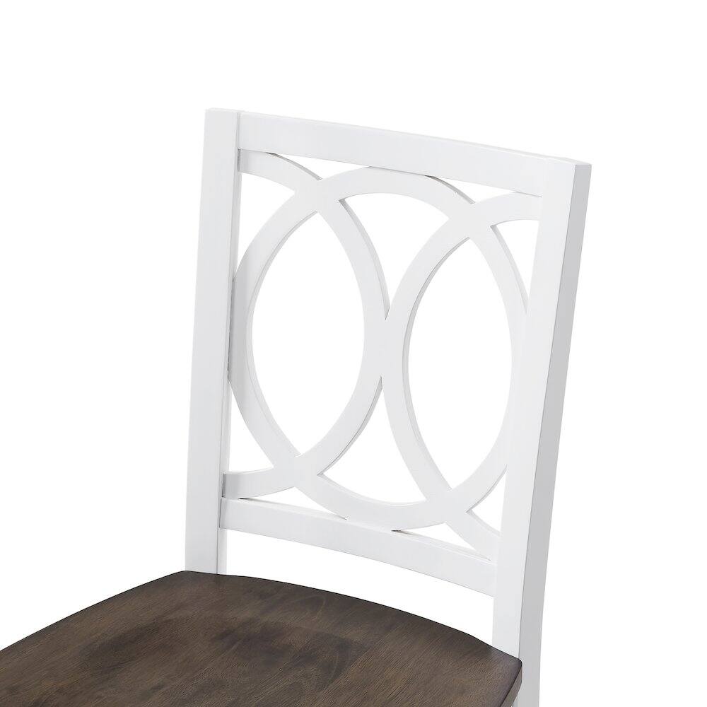 Alt View 6. Crosley Furniture - Charlotte 2-Piece Counter Height Bar Stool Set - 2 Stools - White.