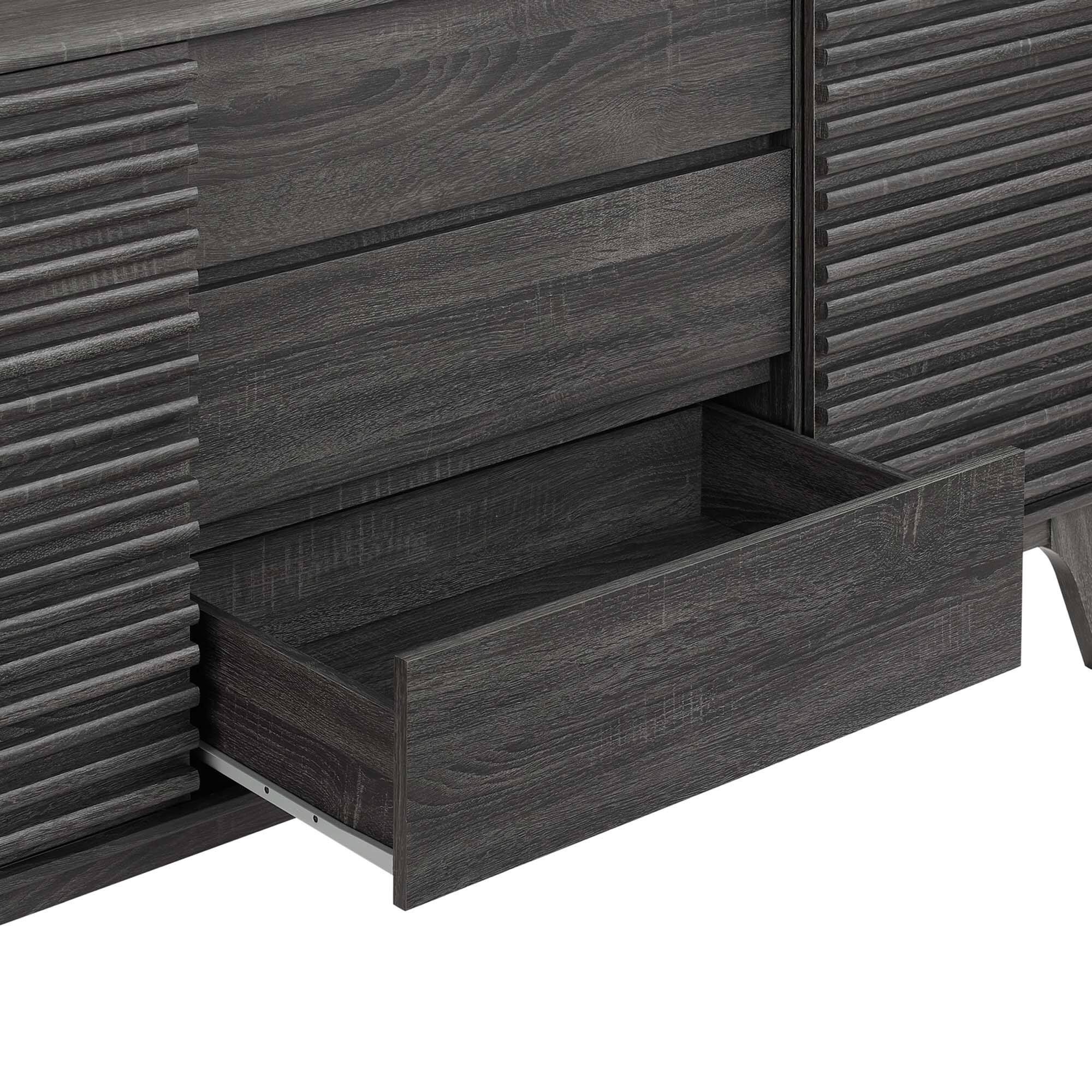 Alt View 5. Modway - Render 63" Sideboard Buffet Table or TV Stand by Modway - Charcoal.