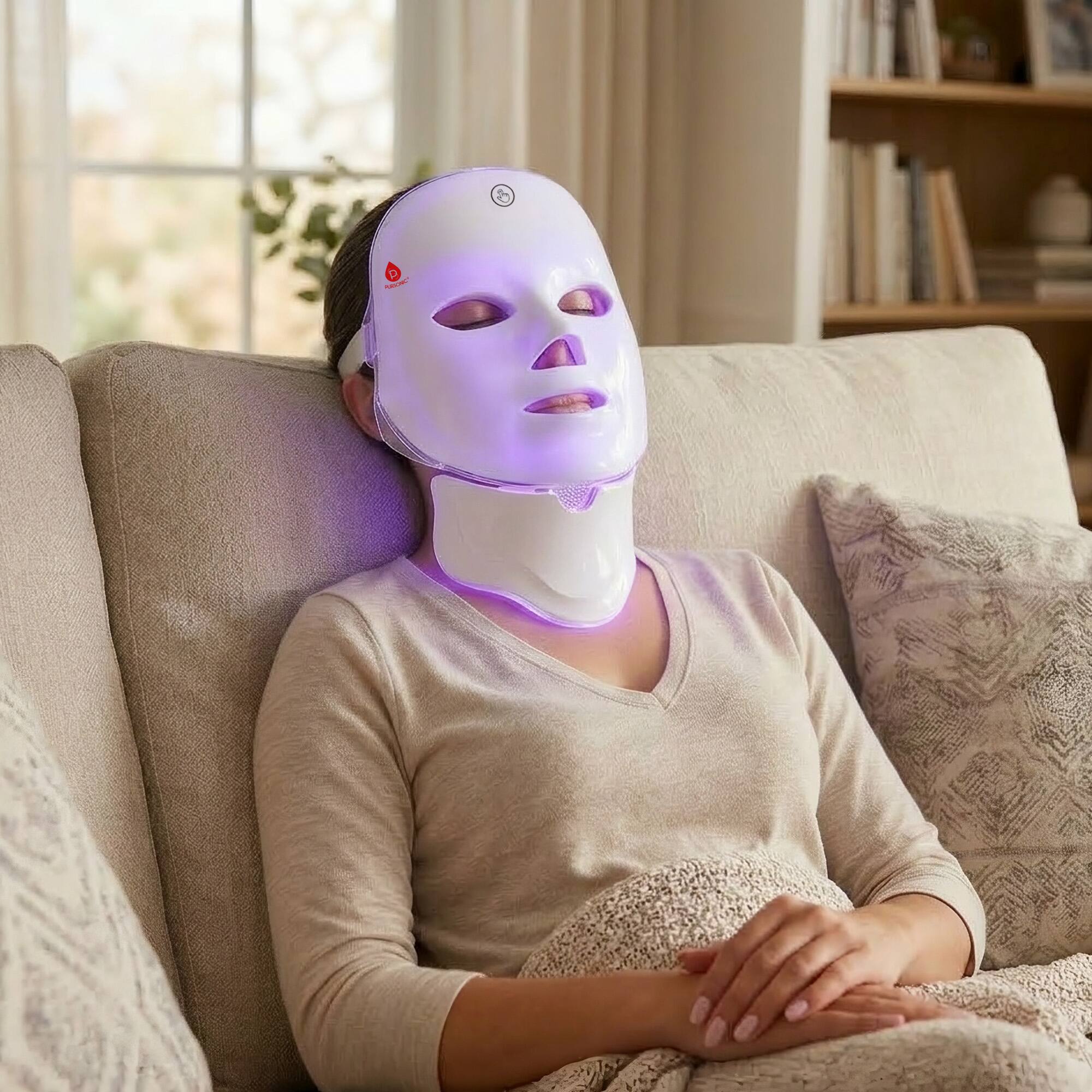 Pursonic 7 in 1 Led Light Therapy Mask for Face & Neck LLMK7PLUS