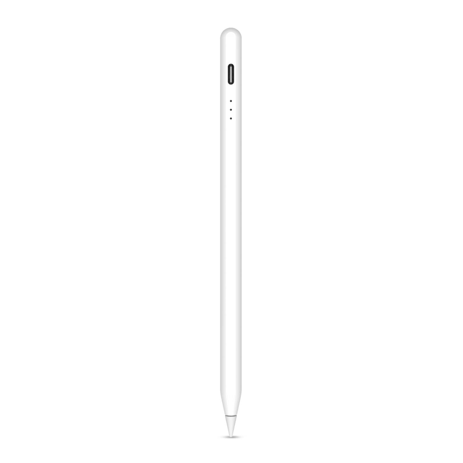 Front. Mybat Pro - MyBat Pro Scribe Magnetic Stylus Pen - Lag-Free for iPad (2018-2022) | White - White.