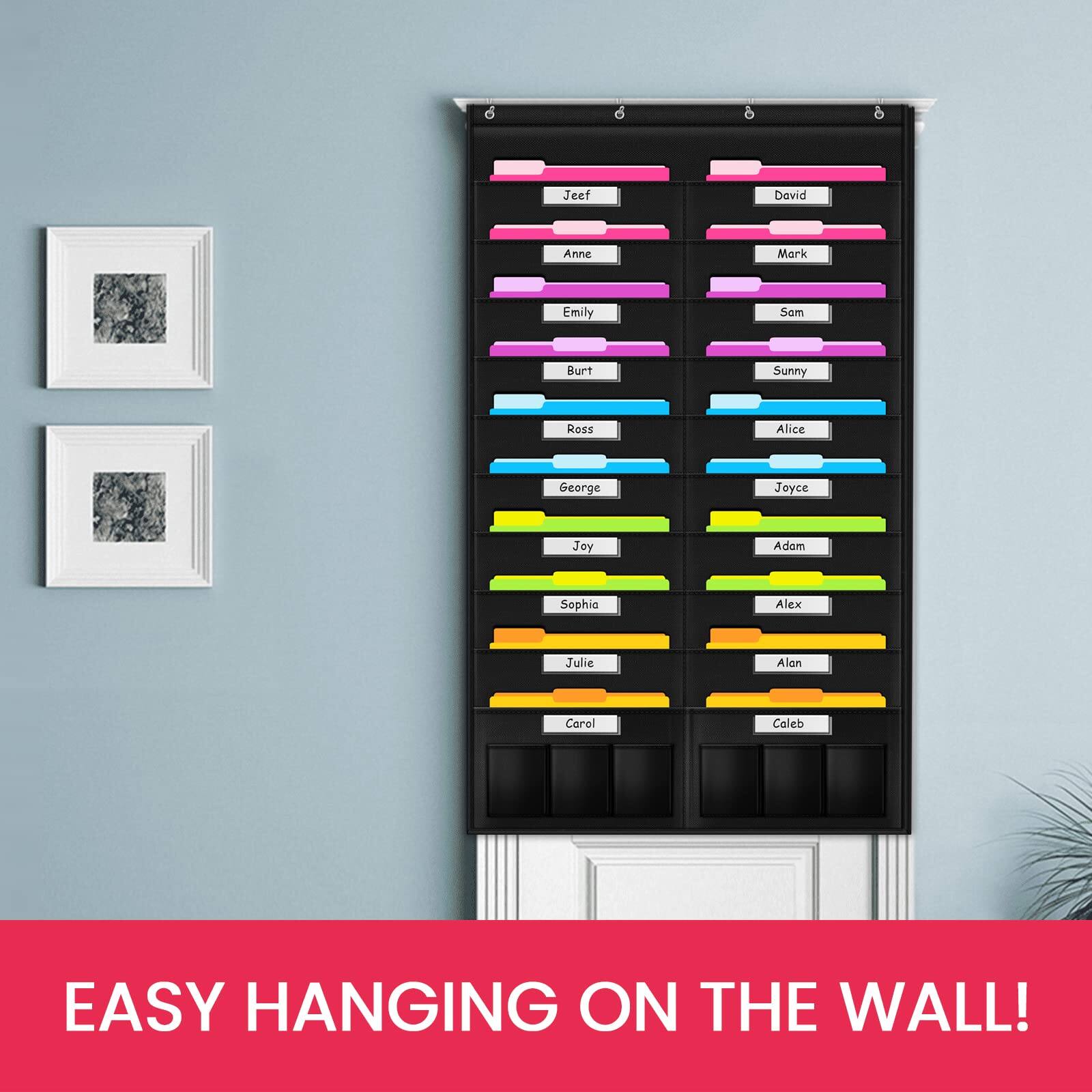 Dapper Styles Heavy Duty Storage Pocket Chart For Classroom And Office ...