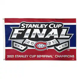 WinCraft - Montreal Canadiens 2021 Stanley Cup Semifinal Champions 3' x 5' Single-Sided Deluxe Flag - Multicolor