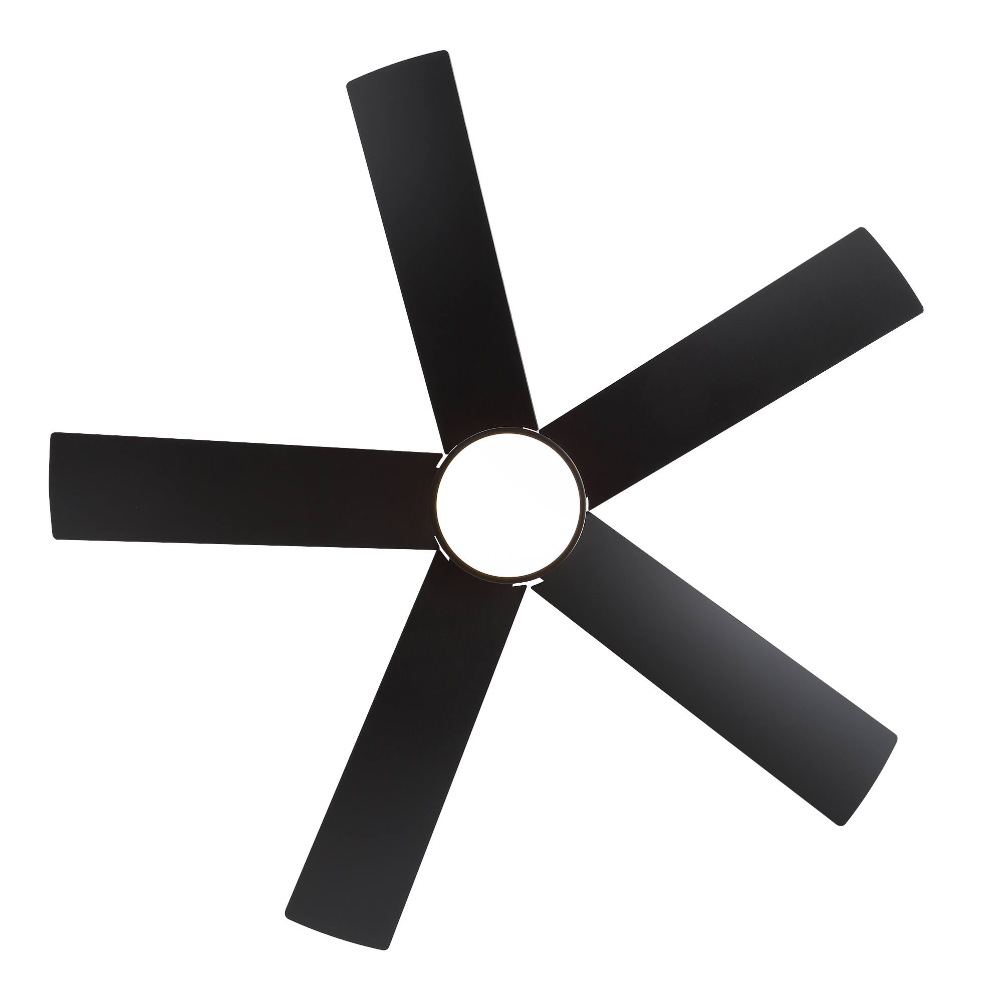 Alt View 10. Breezary - 42"/52" Flush Mount Low Profile Ceiling Fan with LED Light, 5 Blades, DC Motor, Remote Control and Timer, for Indoor Use - Black-42 in.