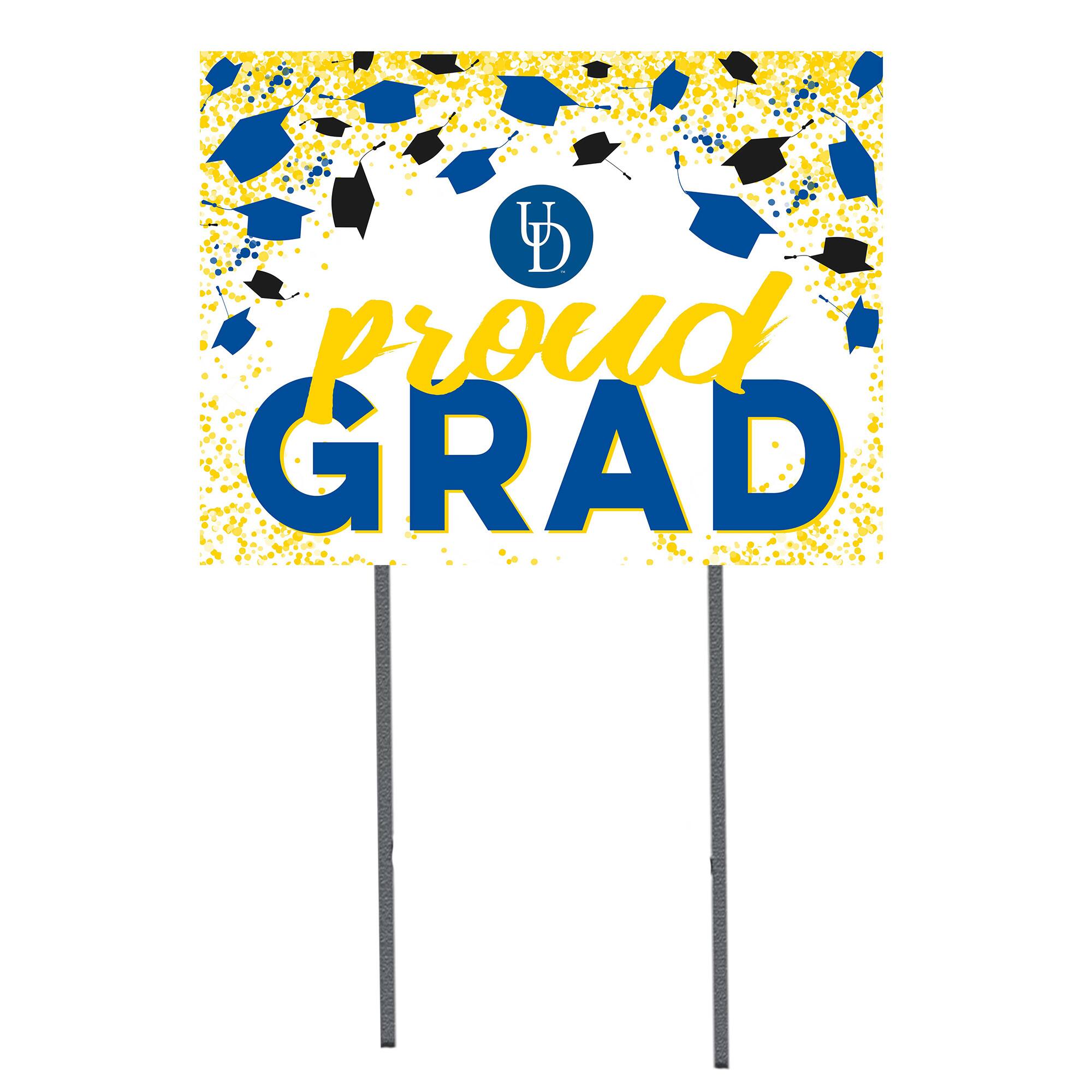 Delaware Fightin' Blue Hens 18'' x 24'' Grad Yard Sign