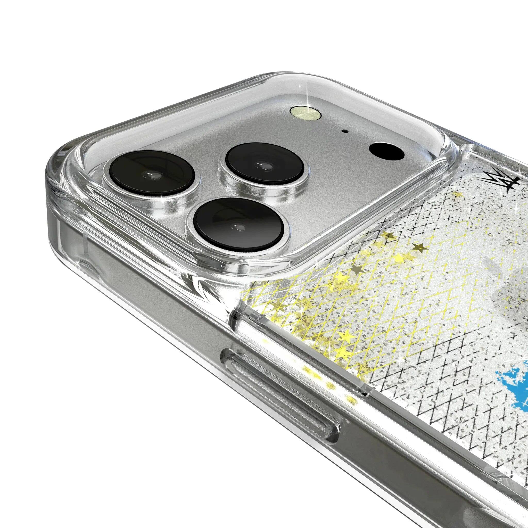 Left. Keyscaper - WWE Steel Glitter Phone Case - Apple iPhone 16 - CM Punk.