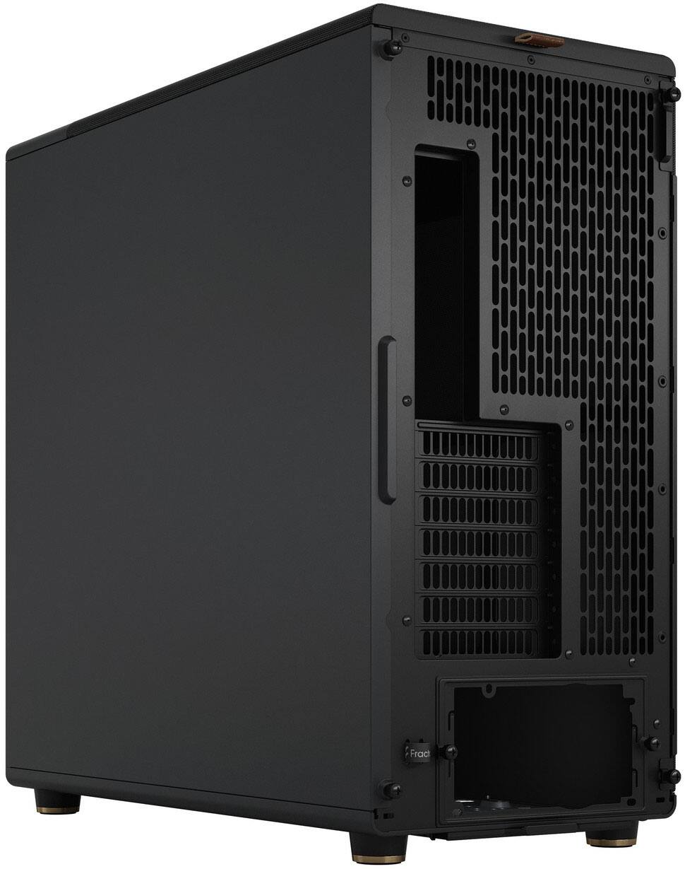 Alt View 1. Fractal Design - North XL Charcoal Black EATX, ATX, microATX, Mini-ITX Chassis with Walnut Front and Mesh Side Panel Mid Tower PC Case - Black.