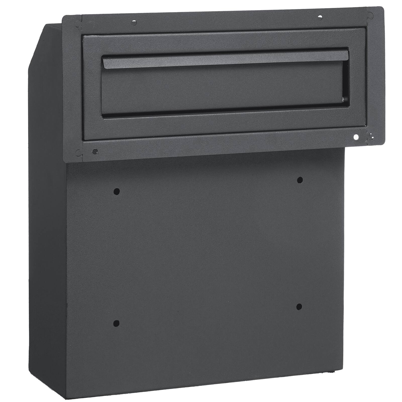 Alt View 5. VEVOR - Sturdy Metal Key Safe, Combo Lock, 12'' Size, Wall-Mounted, Secure Letter Keeper, Dark Gray - Dark Gray.