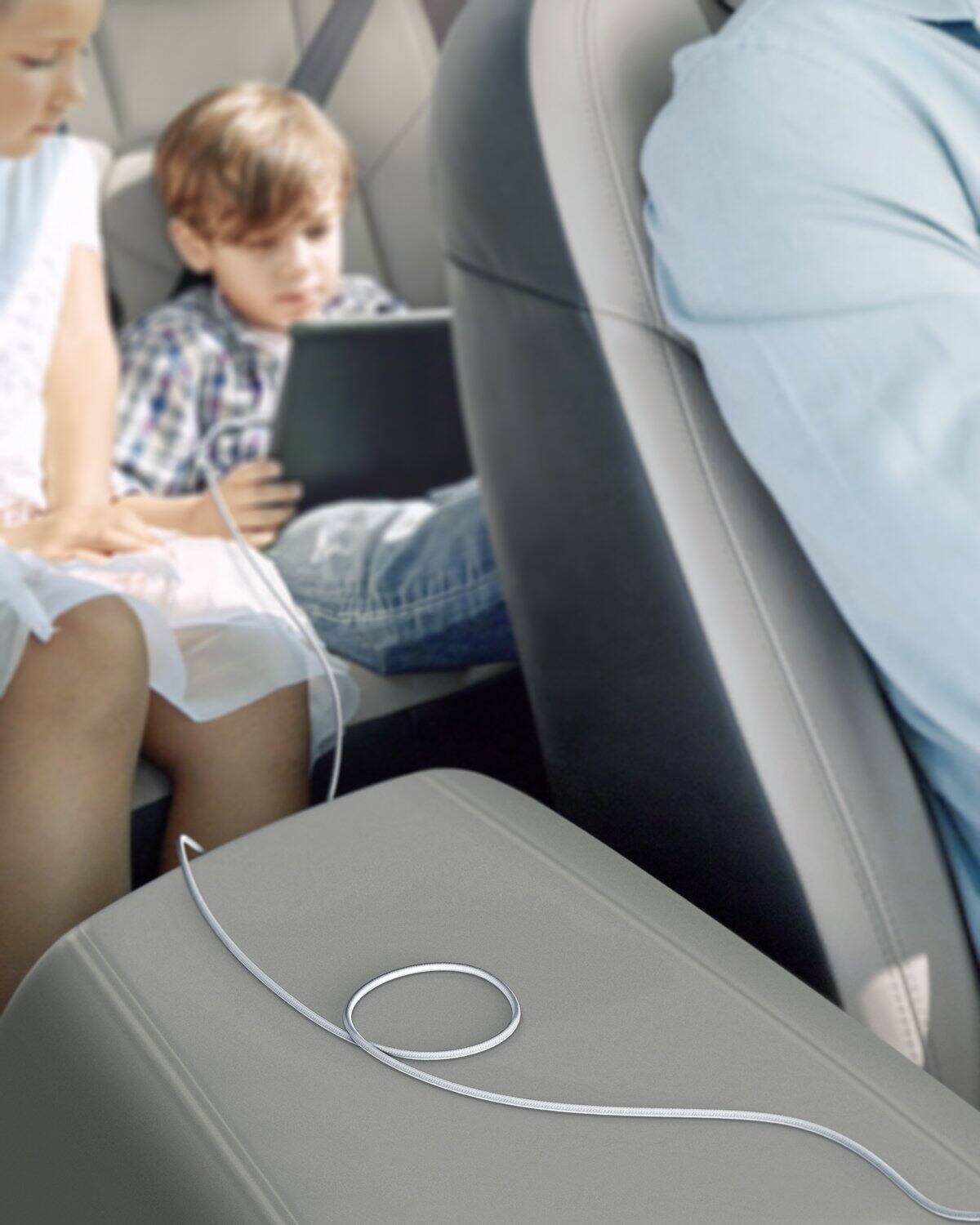 Alt View 6. Anker - Anker Cable [2 Pack, 6FT], USB A to USB C Cable - Silver.