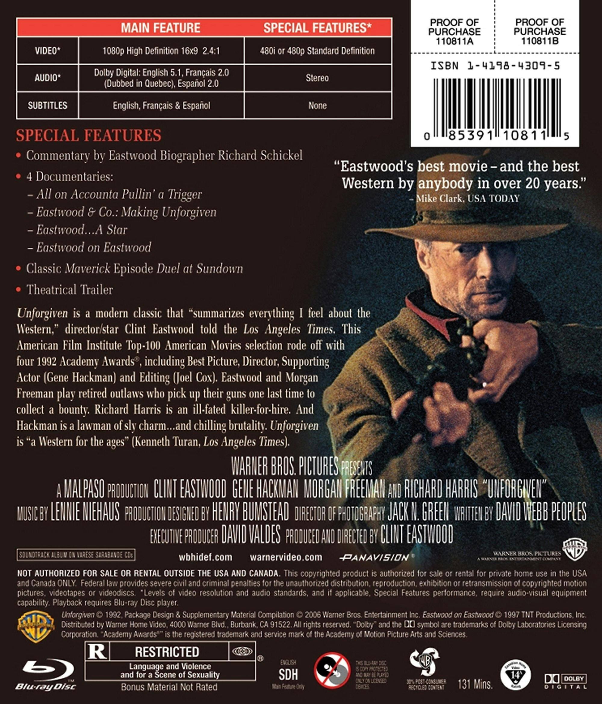 Back. Unforgiven [Blu-ray].