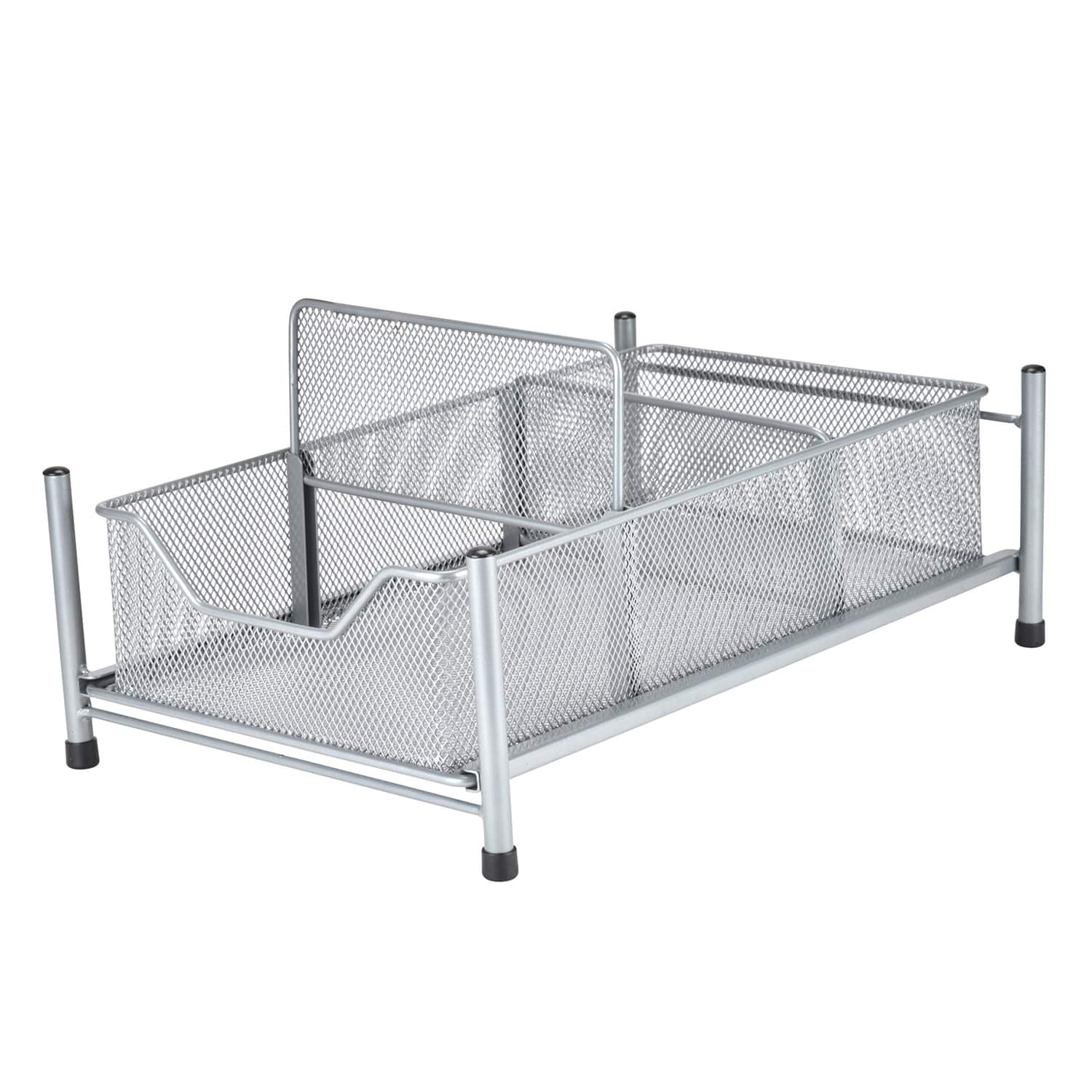 Pantrymate - 3-Section Slide-out Cabinet Basket Steel and Mesh