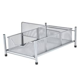 Pantrymate - 3-Section Slide-out Cabinet Basket Steel and Mesh