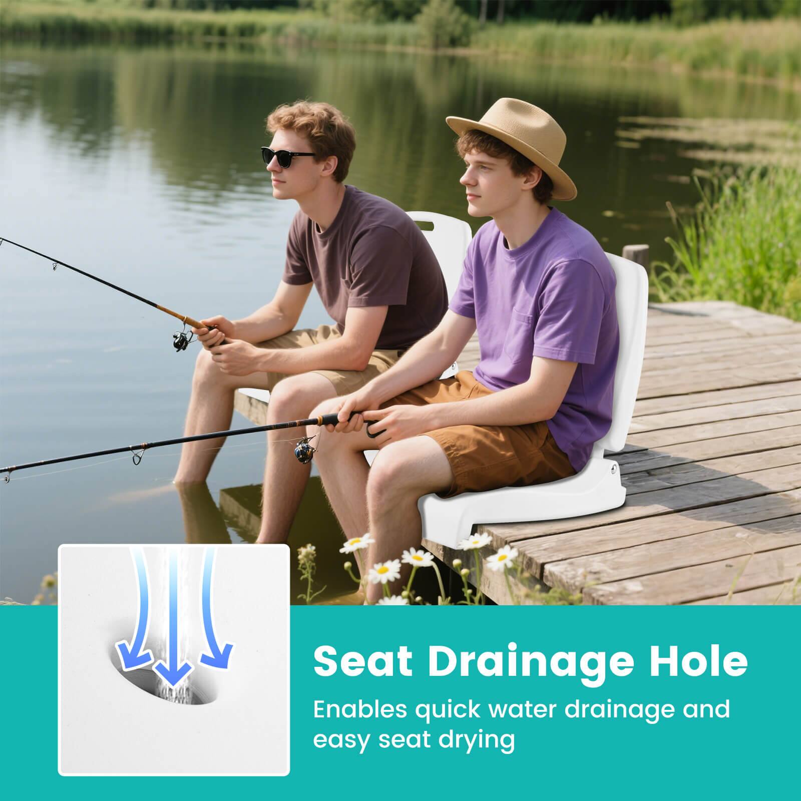 Seat Drainage Hole  
Enables quick water drainage and easy seat drying