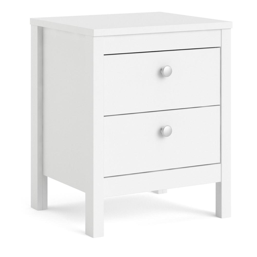 Alt View 10. Tvilum - Madrid 2 Drawer Nightstand - White.