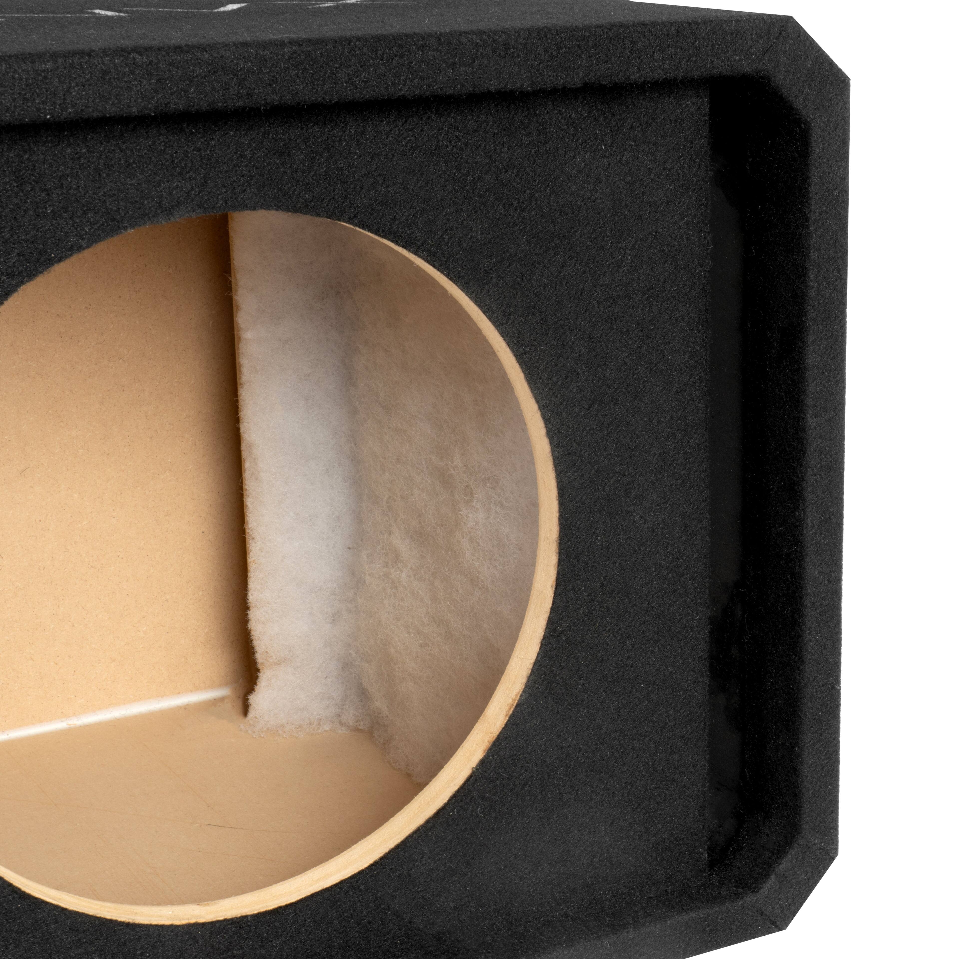 Back. NVX - NE121P Single 12" Slot Ported 3/4" MDF Subwoofer Enclosure.