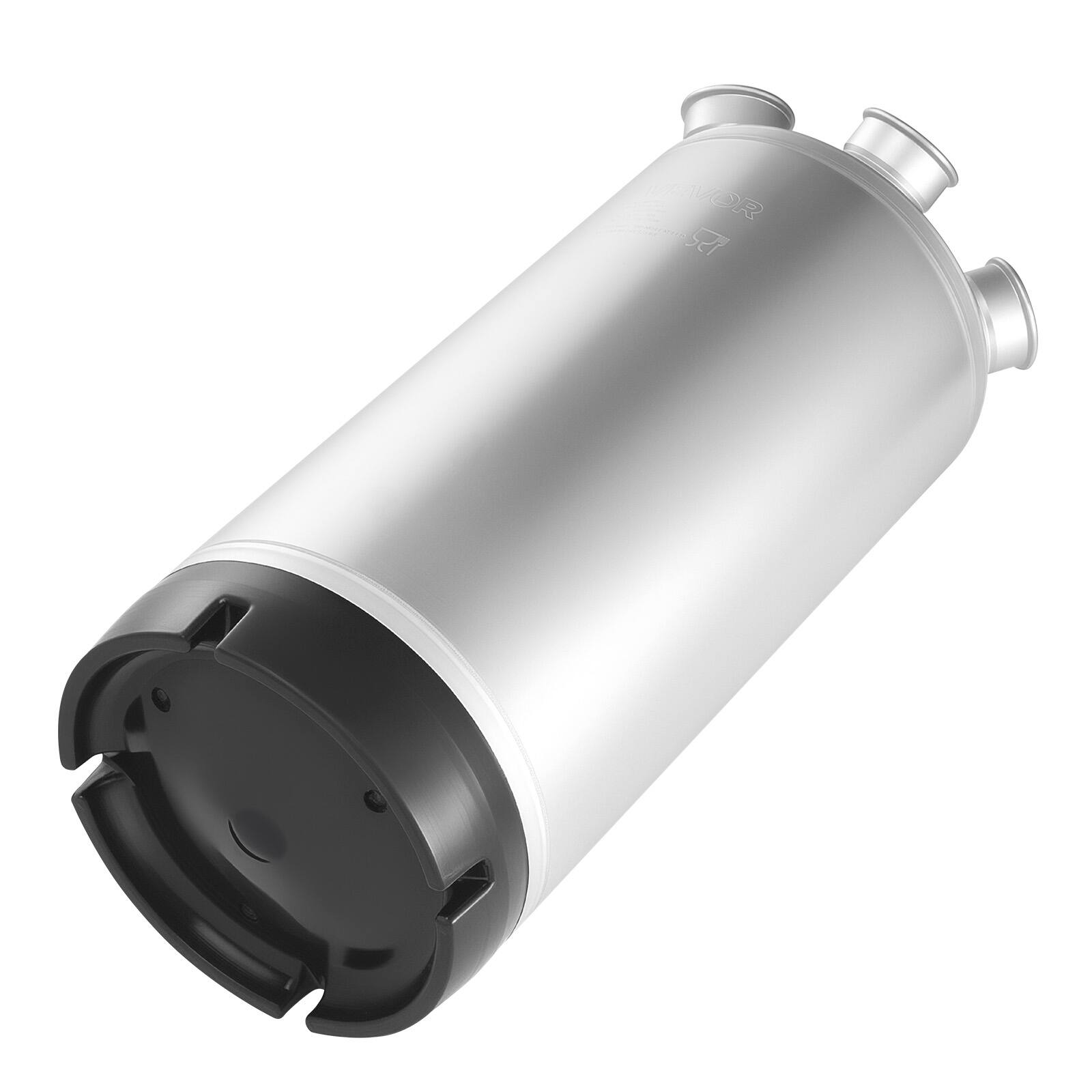 Alt View 5. VEVOR - Cleaning Keg, 5 Gallon/19L Keg Line Cleaning Kit with 4 D Coupler Connections & Rubber Base, Beer Lines Cleaner Used - Black;Silver.
