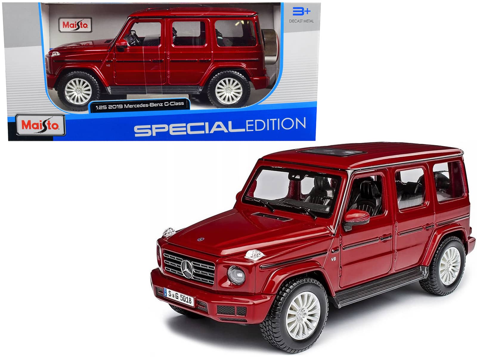 2019 Mercedes Benz G-Class with Sunroof Red Metallic 1/25 Diecast Model Car by Maisto price history on PriceWatchPro