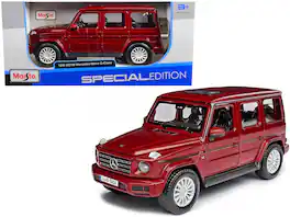2019 Mercedes Benz G-Class with Sunroof Red Metallic 1/25 Diecast Model Car by Maisto