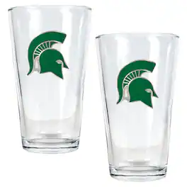 Great American Products - Michigan State Spartans 16oz. Pint Glass Set - Multicolor
