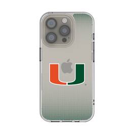 Keyscaper - NCAA - Miami Hurricanes Linen Logo iPhone Clear Case - 14 - Multicolor