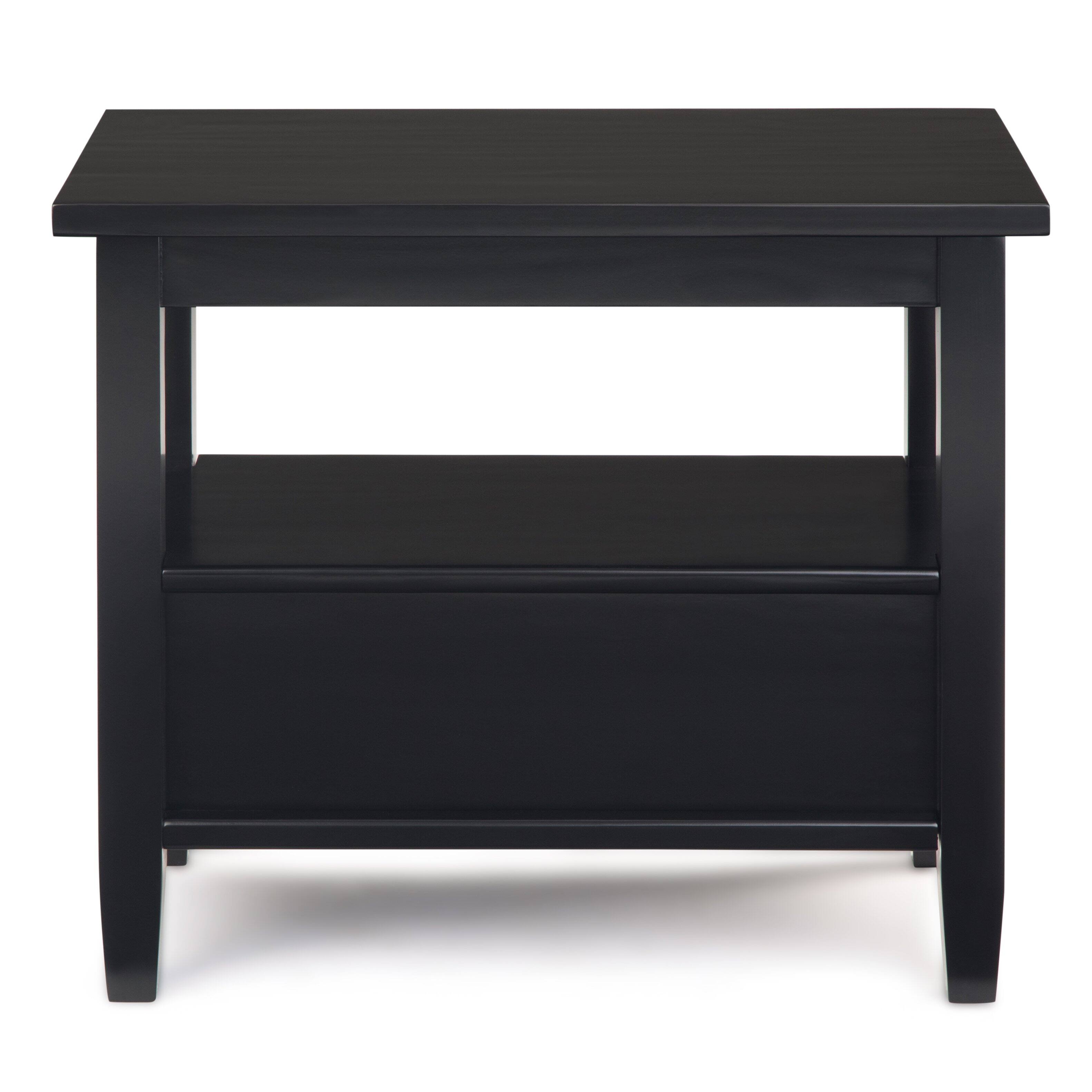 Alt View 1. Simpli Home - Warm Shaker 14 inch Narrow End Table (Set of 2) - Black.